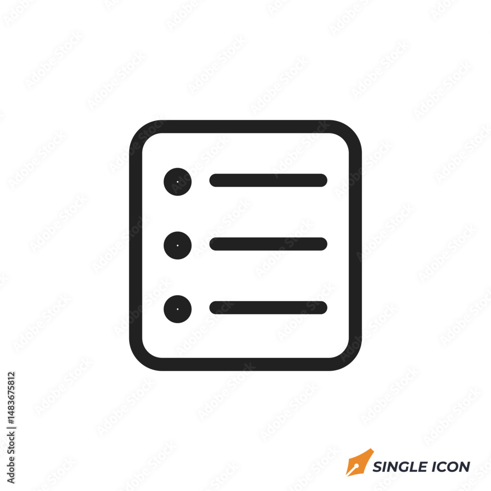 list icon vector illustration. list symbol isolated on white background list icon vector illustration. list symbol isolated on white background
