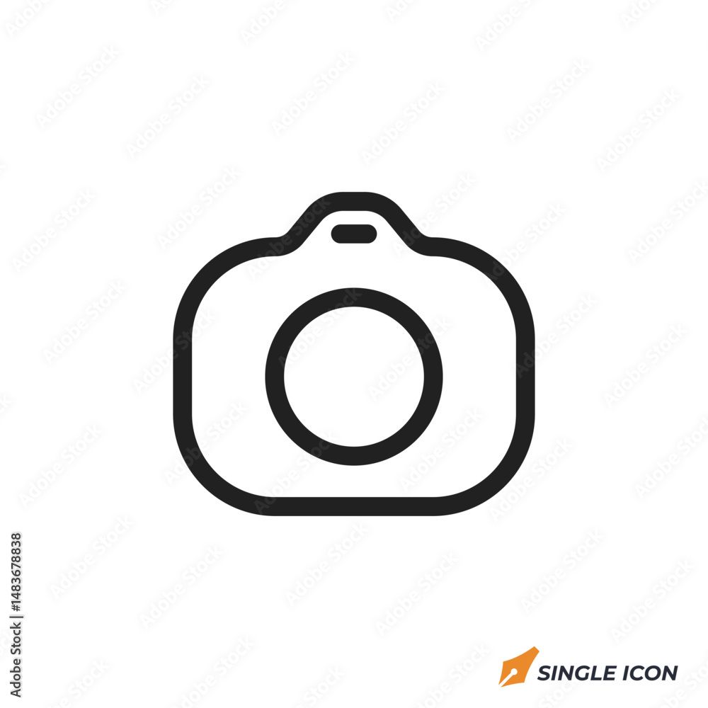 camera icon vector illustration. camera symbol isolated on white background camera icon vector illustration. camera symbol isolated on white background