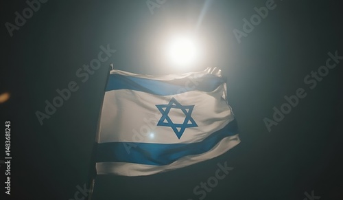 Israel Flag waving