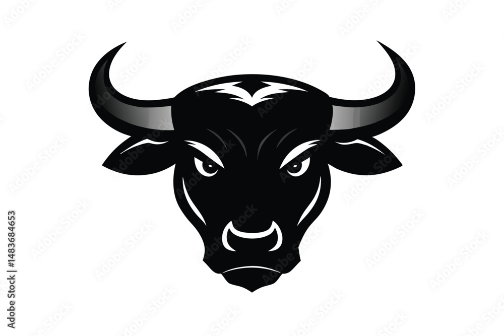 Fototapeta premium bull on white background