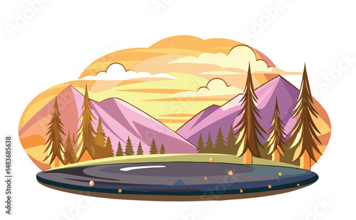 vector illustration of a tent