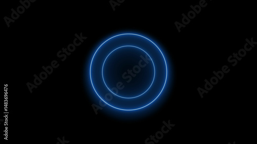 Technology neon radio waves signal icon illustration background. Audio Sound frequency signal icon background.