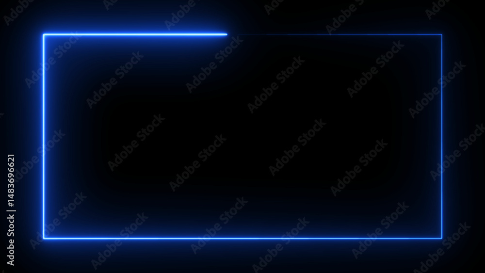 Abstract glowing neon rectangle icon background 4k illustration. Neon squire icon concept. Abstract glowing neon rectangle icon background 4k illustration. Neon squire icon concept.