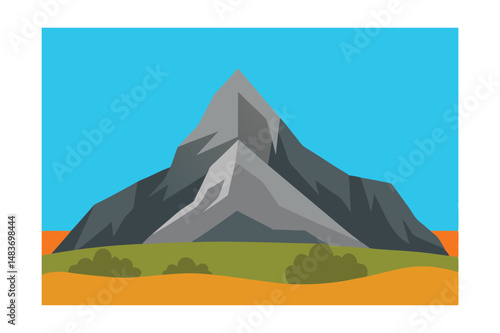 vector illustration of mountain landscape