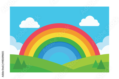 landscape with rainbow