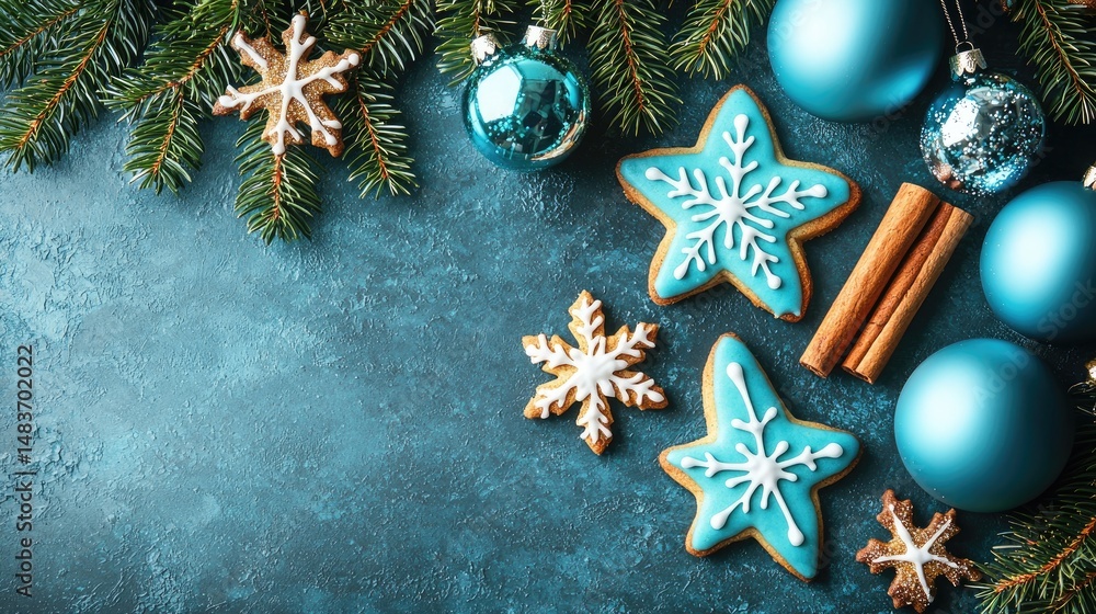 Christmas Decoration with Cookie, Ornament and Cinnamon Christmas Decoration with Cookie, Ornament and Cinnamon