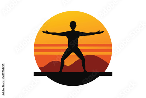 yoga silhouette vector