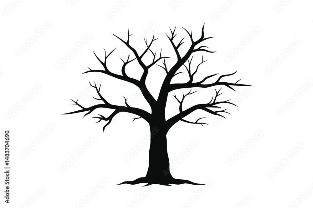 Obraz premium tree silhouette vector