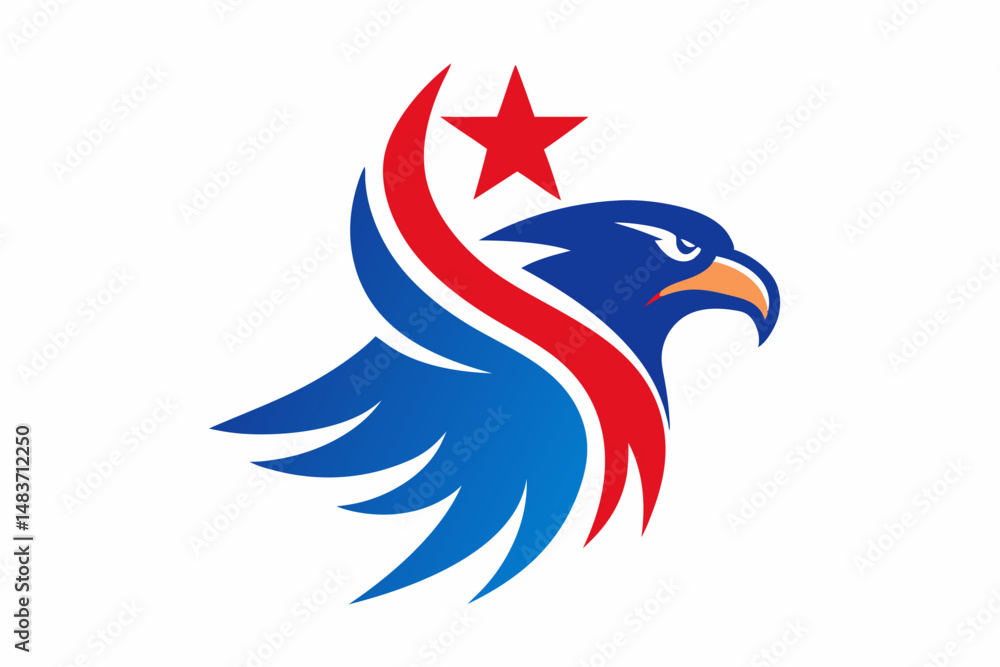 Fototapeta premium eagle head vector illustration