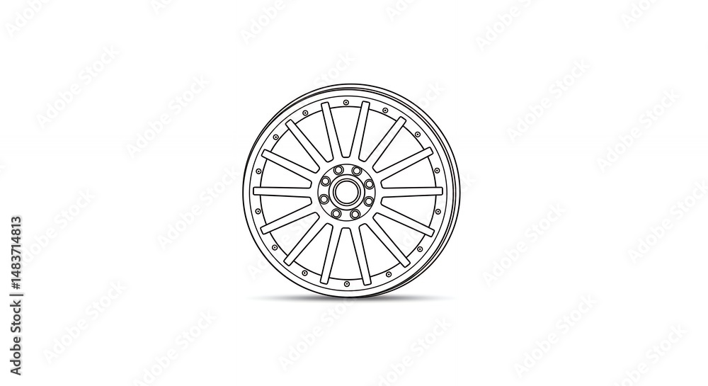 Obraz premium Wheel design illustration