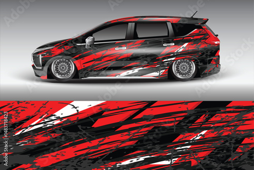 Stylish modified car with dynamic graphic design (2)