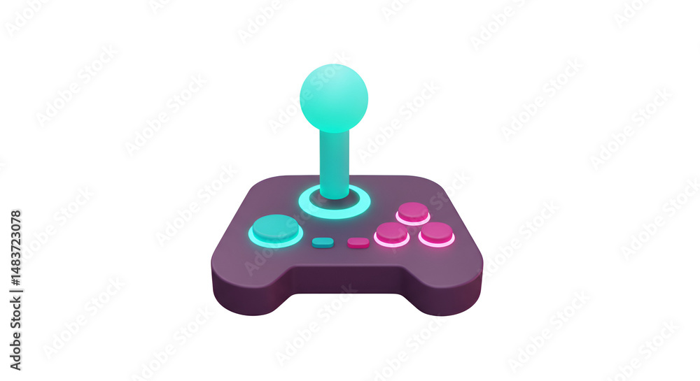 Gaming Controller Joystick Pixel Art Gamepad on white background Gaming Controller Joystick Pixel Art Gamepad on white background