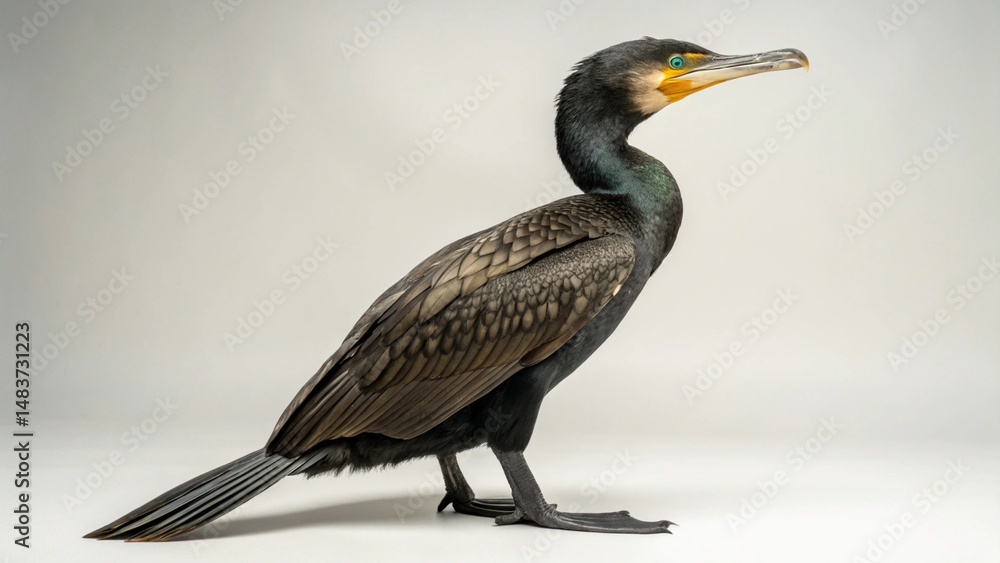 Obraz premium Cormorant on studio background 