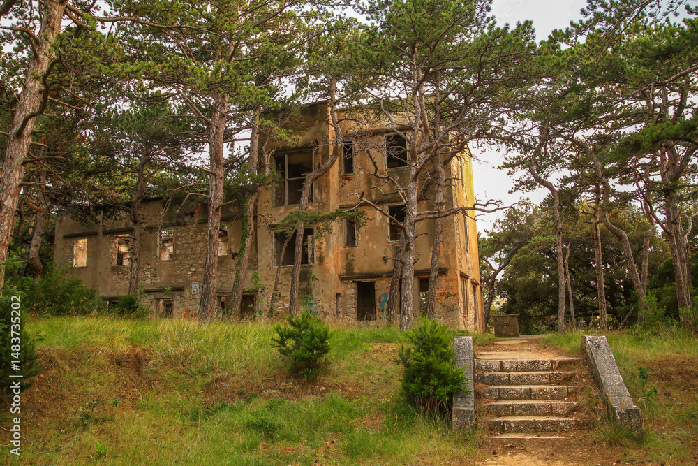 Abandoned old buildings in Croatia, remains of the civil war, hotels and residential buildings abandoned by their owners
Abandoned old buildings in Croatia, remains of the civil war, hotels and residential buildings abandoned by their owners