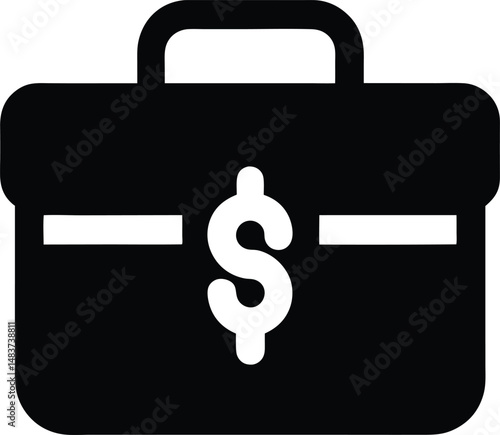 briefcase dollar icon vector illustration