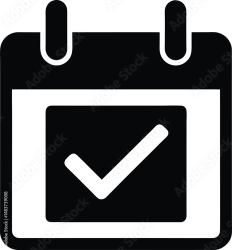 calendar checkmark icon vector illustration