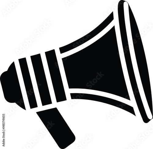 loudspeaker with lines icon vector illustration