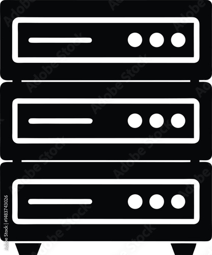 server rack data center icon vector illustration