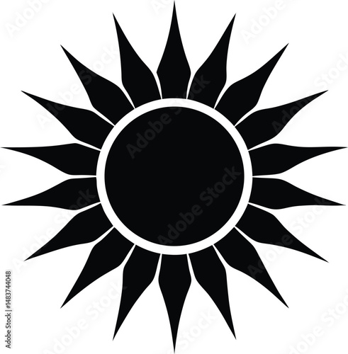 sun rays icon vector illustration