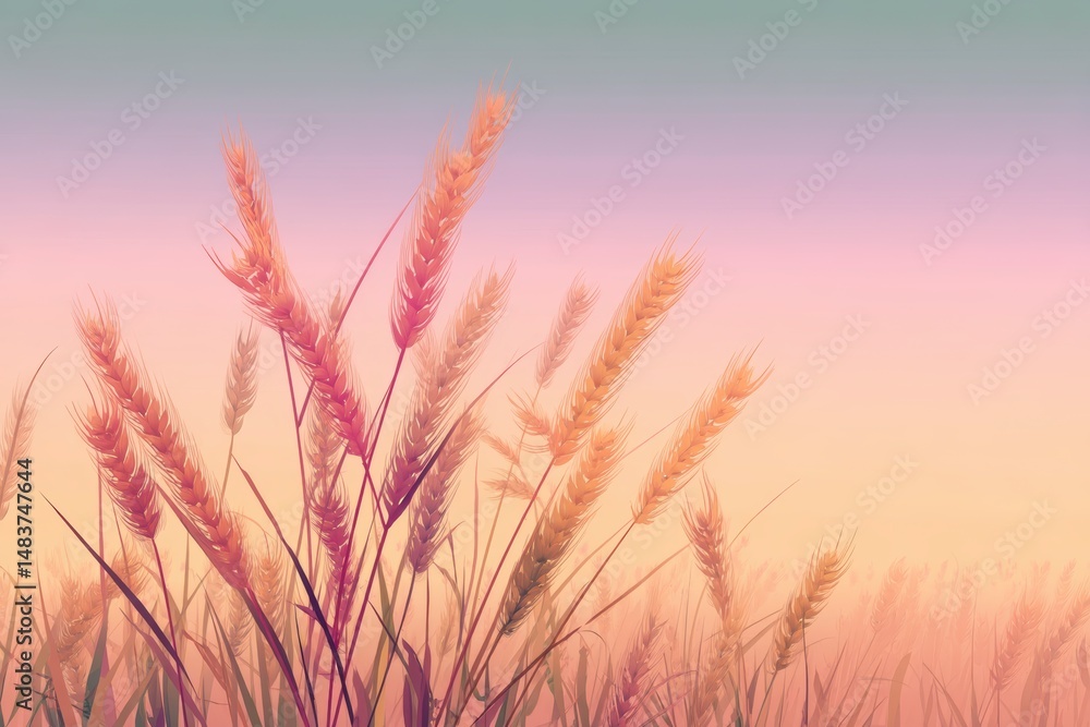 Pastel Wheat Field Gradient Background Pastel Wheat Field Gradient Background