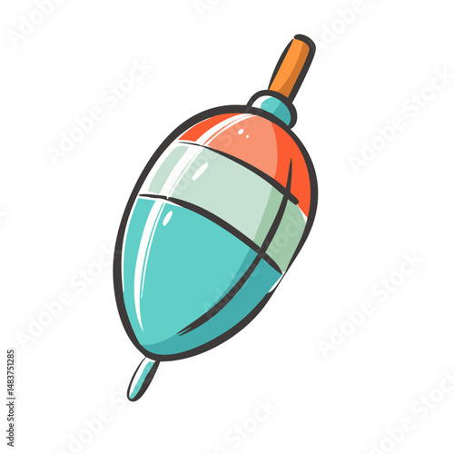 bobber float icon, bobber float vector illustration-simple illustration of bobber float, perfect for bobber float logos and icons