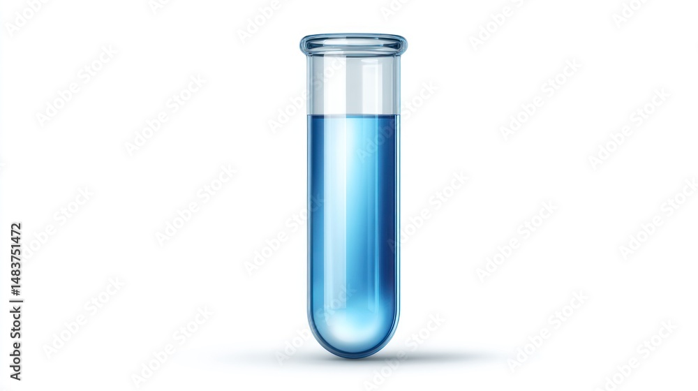 Test tube with blue liquid isolated on white background laboratory equipment. Test tube with blue liquid isolated on white background laboratory equipment.