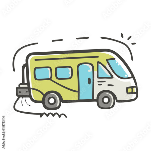 campground rv hookup icon, campground rv hookup vector illustration-simple illustration of campground rv hookup, perfect for campground rv hookup logos and icons