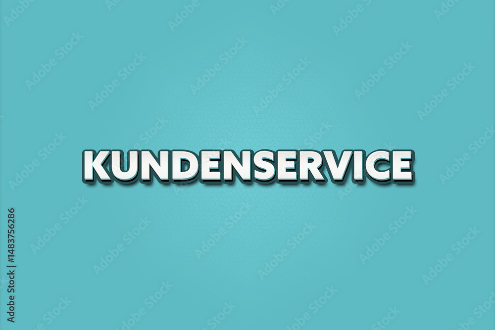 Kundenservice (Customer service) - A turquoise banner illustration with white text. Kundenservice (Customer service) - A turquoise banner illustration with white text.