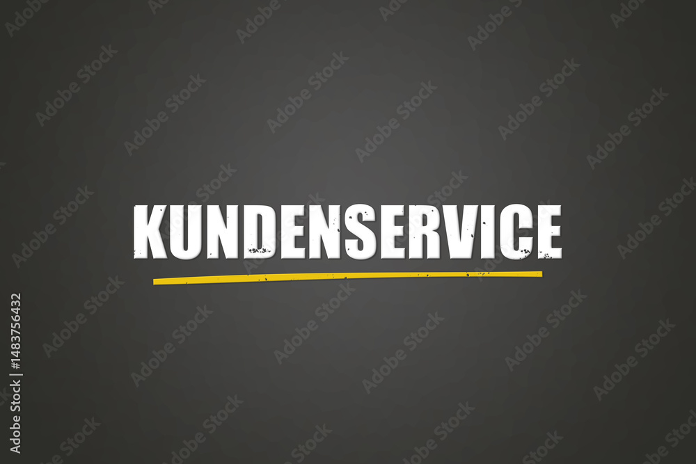 Obraz premium Kundenservice (Customer service) - A blackboard with white text.