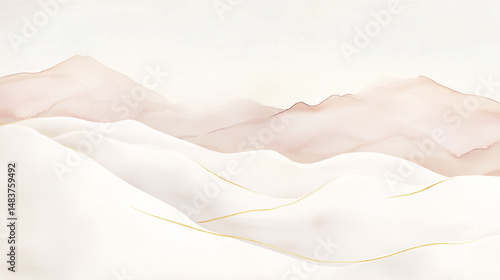 Watercolor, pink and begie, abstract background.