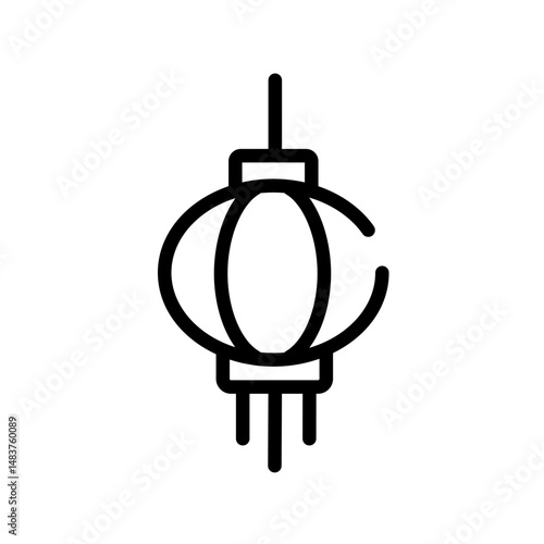 Chinese lantern vector icon