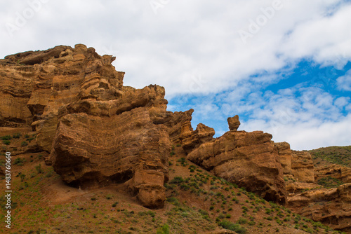 Fotografie Charyn Canyon most-visited attraction in Kazakhstan, located in desert near Almaty