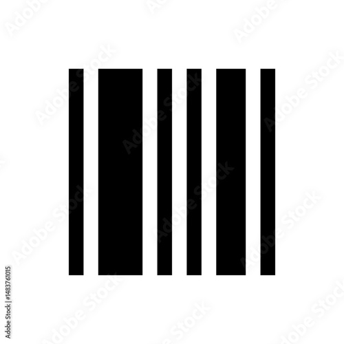 Alternating black and white vertical bars creating a simple graphic pattern with equal spacing design look 100