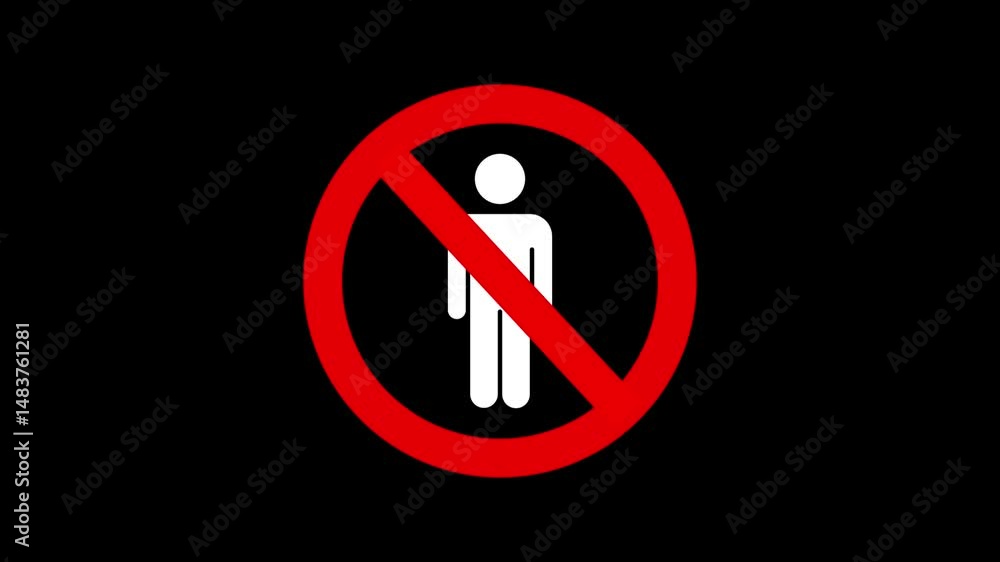 Forbidden man icon in red style. Can be used for web.Only girl entry icon. Forbidden man icon in red style. Can be used for web.Only girl entry icon.