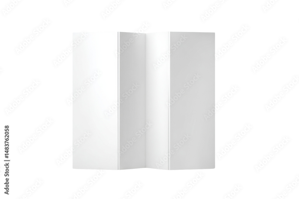 Blank white zigzag paper screen on a transparent background vector, perfect for presentations, mockups, or room divider concepts Blank white zigzag paper screen on a transparent background vector, perfect for presentations, mockups, or room divider concepts
