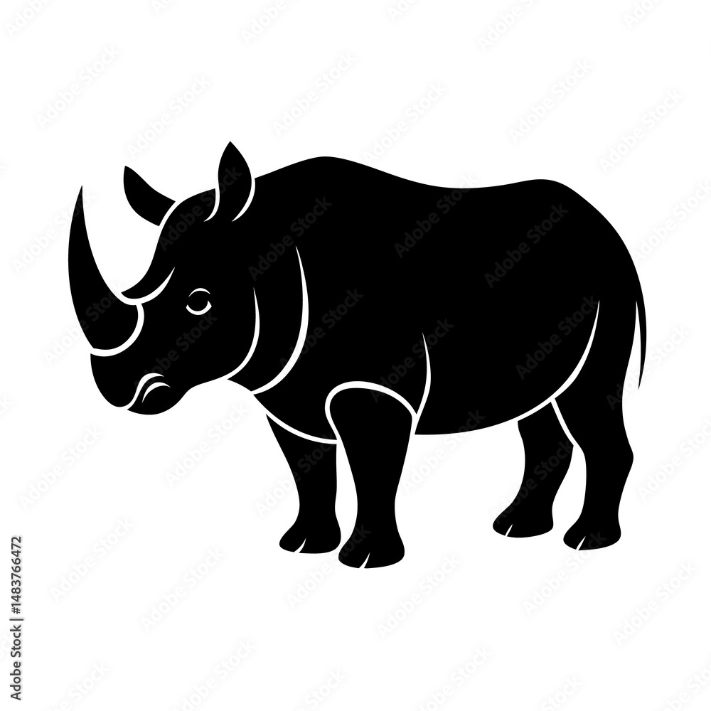 Fototapeta premium rhino isolated on white