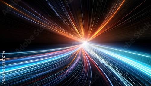 energy light lines flow