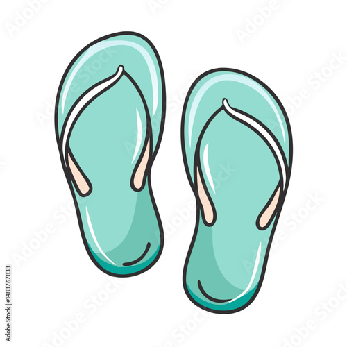 flip flops icon, flip flops vector illustration-simple illustration of flip flops, perfect for flip flops logos and icons