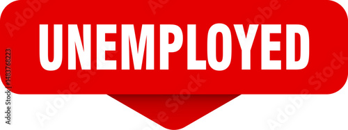 unemployed sticker. unemployed sign on transparent background