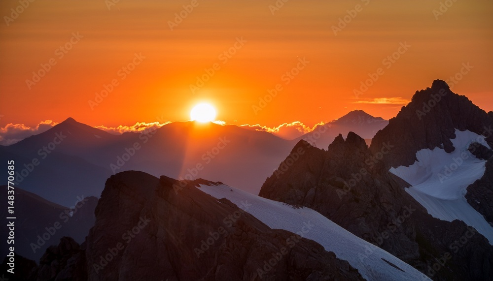 Fototapeta premium close up sunset in the mountains timelapse