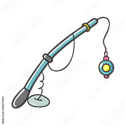 ice fishing rod icon, ice fishing rod vector illustration-simple illustration of ice fishing rod, perfect for ice fishing rod logos and icons