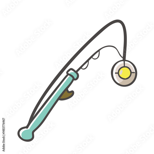ice fishing rod icon, ice fishing rod vector illustration-simple illustration of ice fishing rod, perfect for ice fishing rod logos and icons