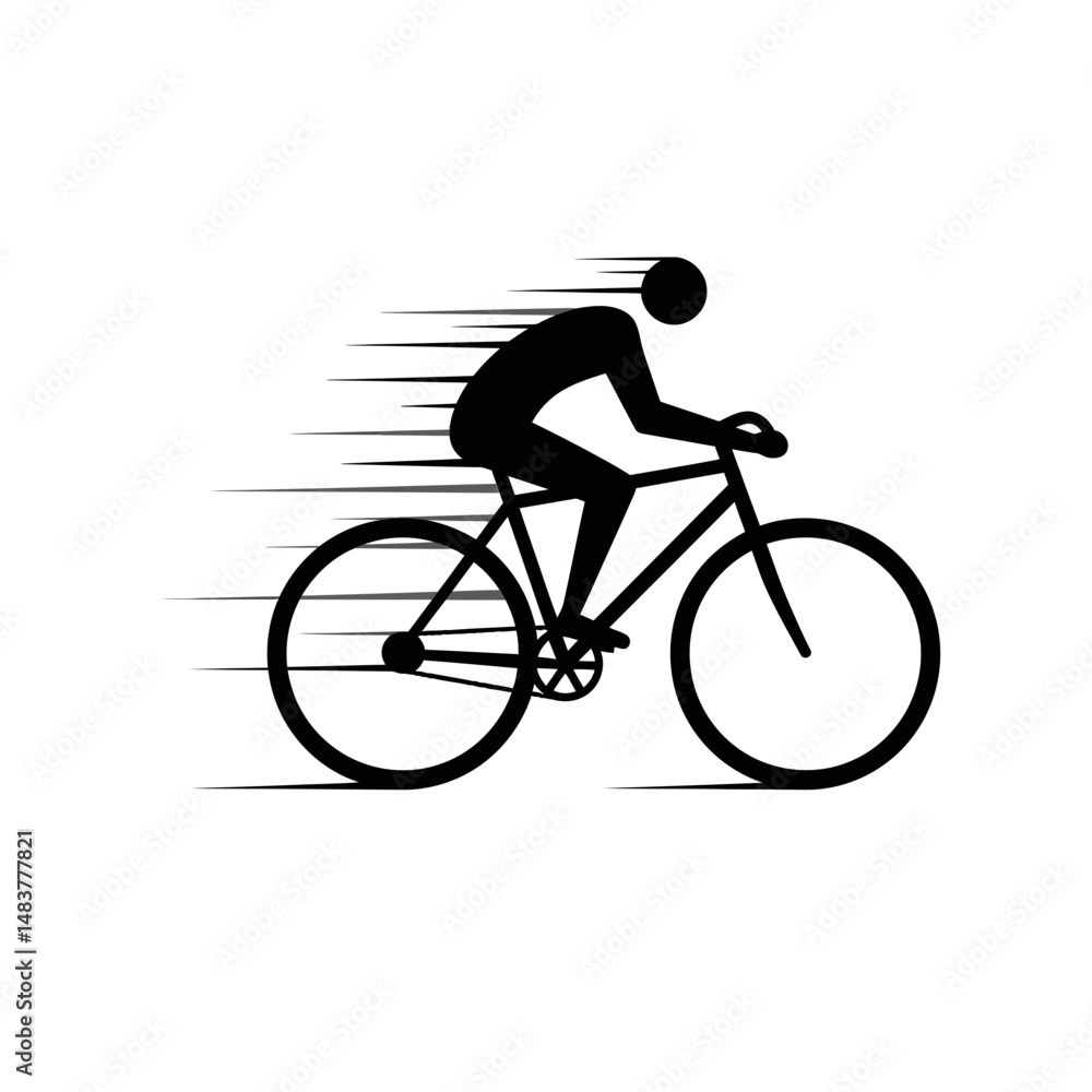 Obraz premium Silhouette of a cyclist