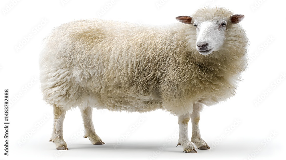 Fototapeta premium sheep isolated on a white background