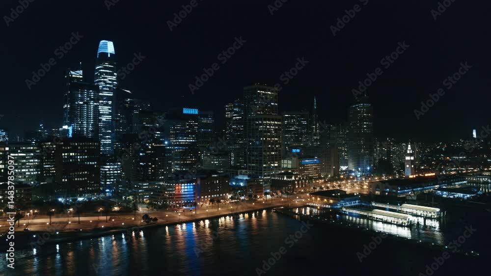 San Francisco Downtown at Night | Epic Drone View Over the Bay. (4K Drone Footage) San Francisco Downtown at Night | Epic Drone View Over the Bay. (4K Drone Footage)