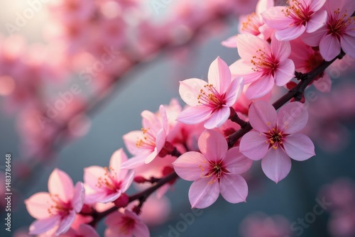 Delicate, repeating small blossoms and leaves , fabric, simple floral pattern