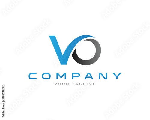 Abstract VO logo vector template modern business identity design graphic corporate symbol professional letter initial shape