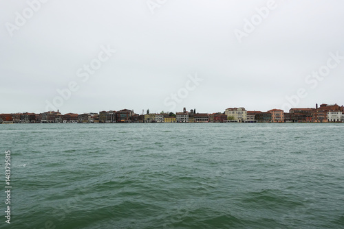 The panorama of Guidecca island in Venice, Italy