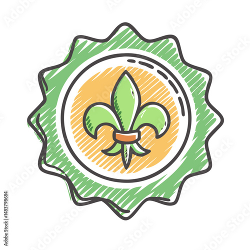 scouting badge icon, scouting badge vector illustration-simple illustration of scouting badge, perfect for scouting badge logos and icons