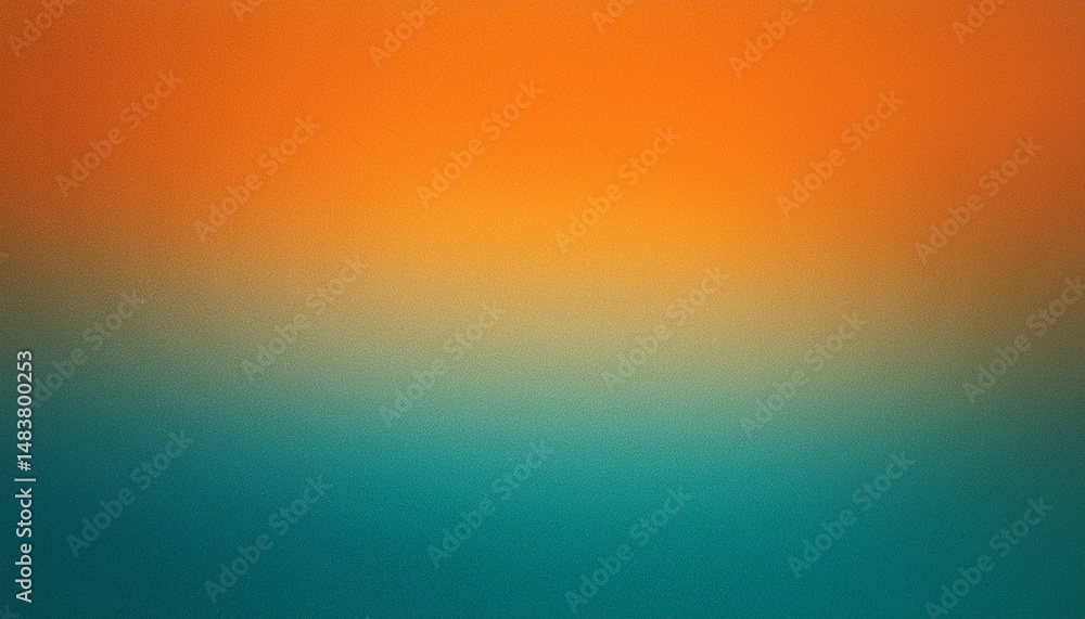 Fototapeta premium grainy orange and teal gradient background